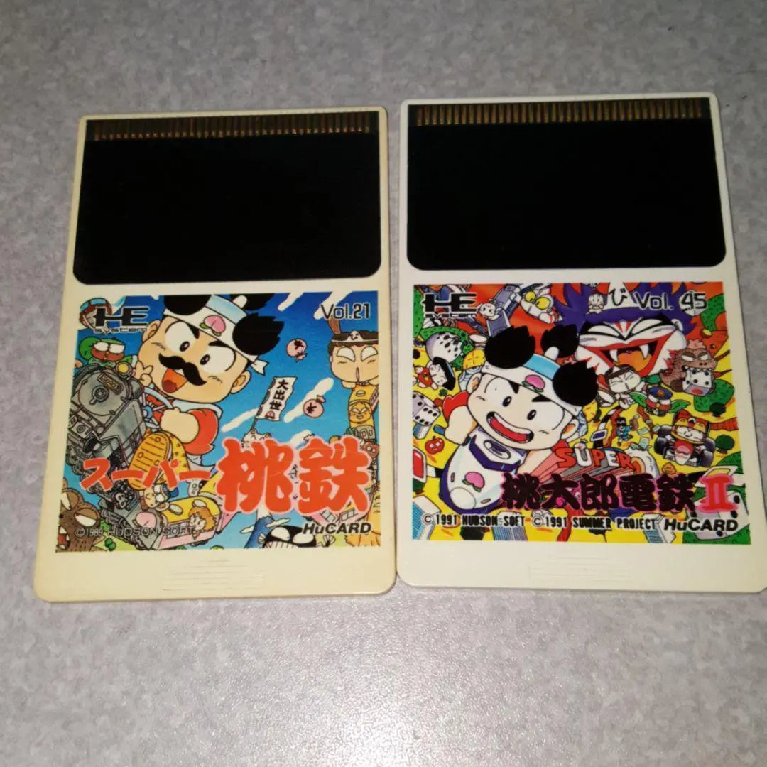 PC Engine CIB Momotaro Dentetsu VOL.21 & VOL.45