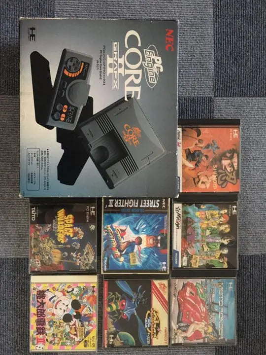 PC Engine Core Graphics II with 7 games, excellent condition