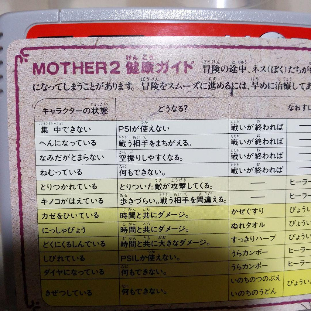 Super Famicom, used, MOTHER 2