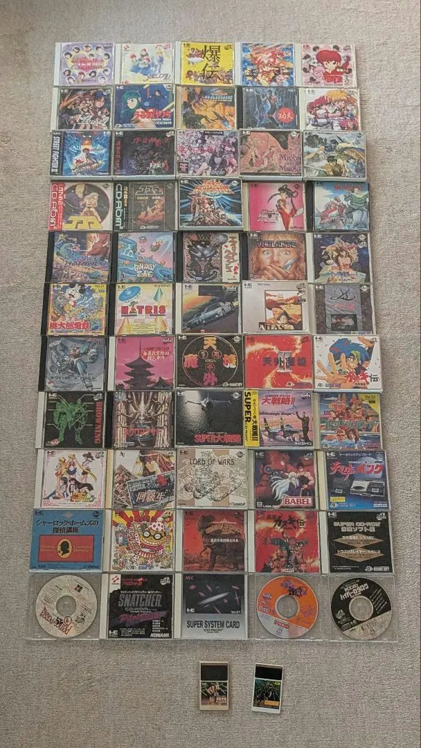 PC Engine Software 50 Lot (loose, includes 7 extra titles and rare book)